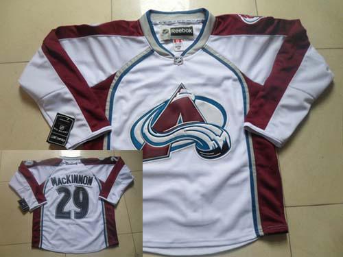 Avalanche #29 Nathan MacKinnon White Stitched NHL Jersey