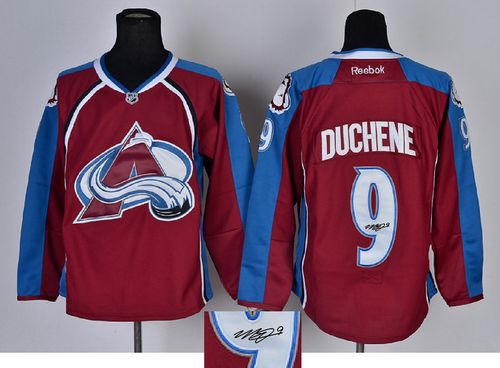 Avalanche #9 Matt Duchene Red Autographed Stitched NHL Jersey