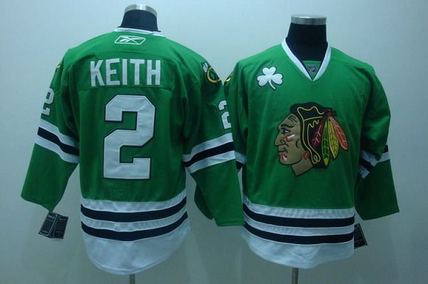 Blackhawks #2 Duncan Keith Stitched Green NHL Jersey