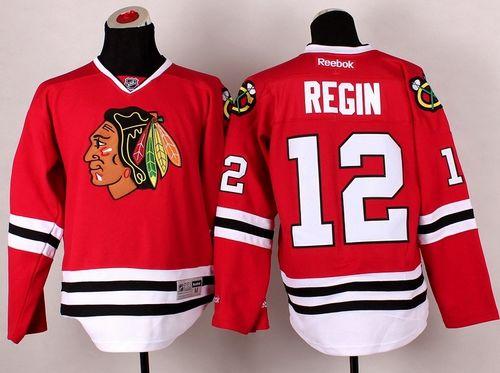 Blackhawks #12 Peter Regin Red Stitched NHL Jersey