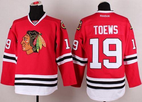 Blackhawks #19 Jonathan Toews Stitched Red NHL Jersey