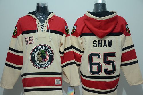 Blackhawks #65 Andrew Shaw Gream Sawyer Hooded Sweatshirt Stitched NHL Jersey