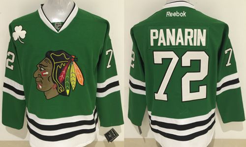 Blackhawks #72 Artemi Panarin Green Stitched NHL Jersey