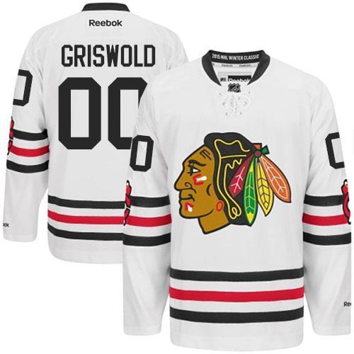 Blackhawks #00 Clark Griswold White 2015 Winter Classic Stitched NHL Jersey