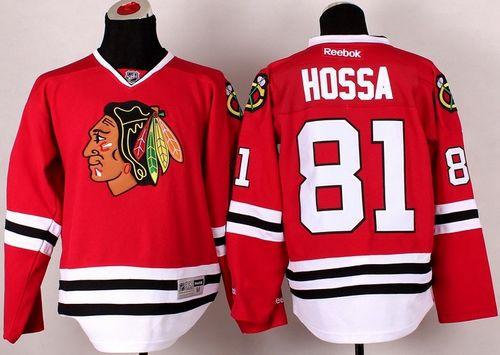Blackhawks #81 Marian Hossa Stitched Red NHL Jersey