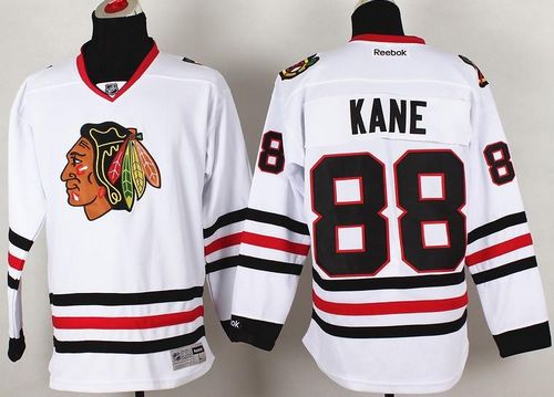 Blackhawks #88 Patrick Kane Stitched White NHL Jersey