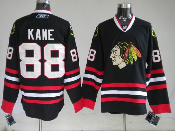 Blackhawks #88 Patrick Kane Stitched Black NHL Jersey
