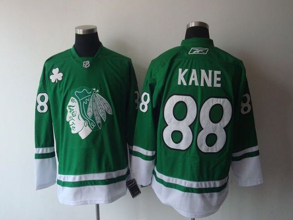Blackhawks #88 Patrick Kane Green St. Patty's Day Stitched NHL Jersey