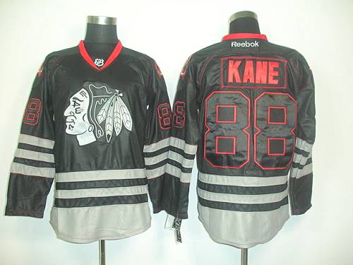 Blackhawks #88 Patrick Kane Black Ice Stitched NHL Jersey