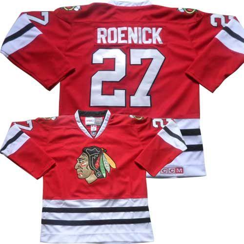 Blackhawks #27 Jeremy Roenick Red CCM Throwback Stitched NHL Jersey