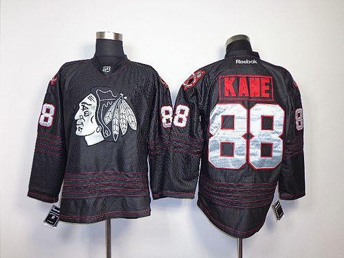 Blackhawks #88 Patrick Kane Black Accelerator Stitched NHL Jersey
