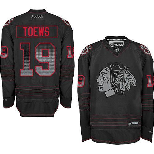 Blackhawks #19 Jonathan Toews Black Accelerator Stitched NHL Jersey