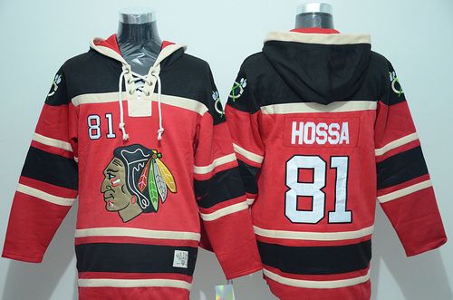 Blackhawks #81 Marian Hossa Red Sawyer Hooded Sweatshirt Stitched NHL Jersey
