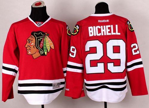 Blackhawks #29 Bryan Bickell Red Stitched NHL Jersey