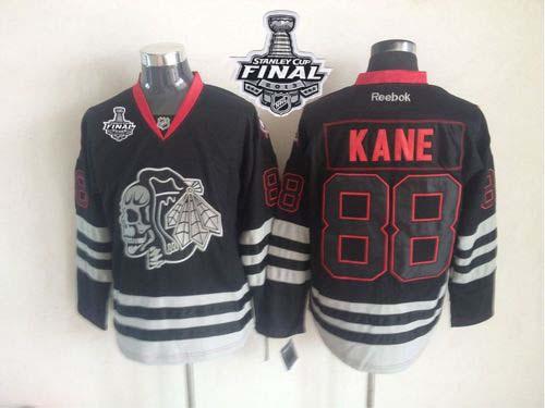 Blackhawks #88 Patrick Kane New Black Ice With Stanley Cup Finals Stitched NHL Jersey