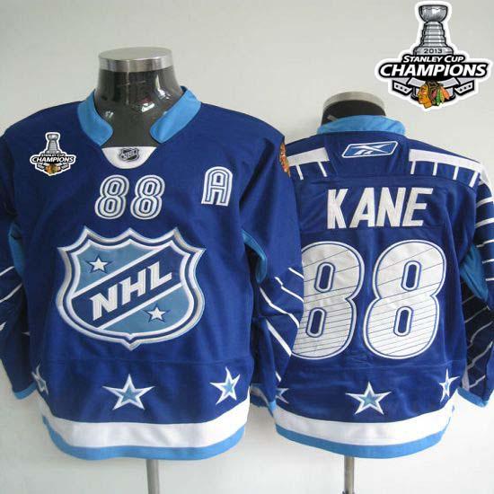 Blackhawks #88 Patrick Kane 2011 All Star Blue Stitched Stanley Cup Champions NHL Jersey