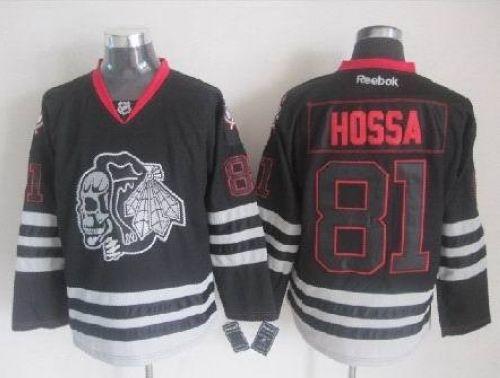 Blackhawks #81 Marian Hossa New Black Ice Stitched NHL Jersey