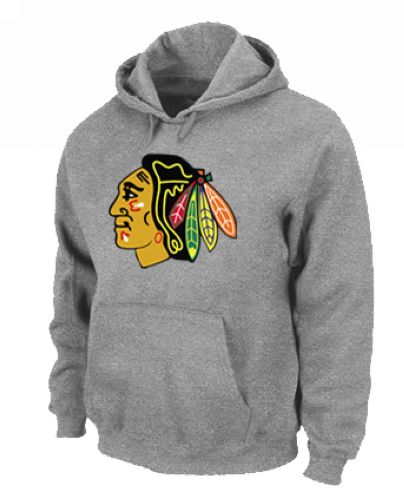 NHL Chicago Blackhawks Big & Tall Logo Pullover Hoodie Grey