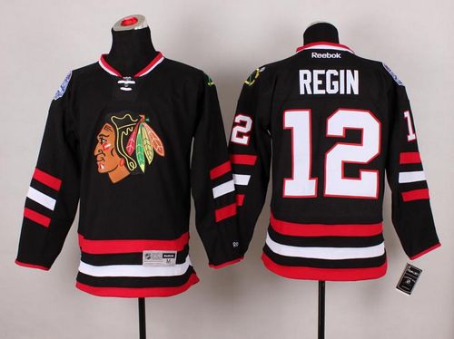 Blackhawks #12 Peter Regin Black 2014 Stadium Series Stitched NHL Jersey