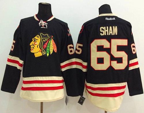 Blackhawks #65 Andrew Shaw Black 2015 Winter Classic Stitched NHL Jersey