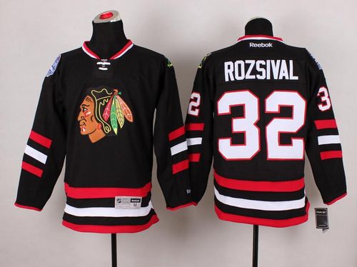 Blackhawks #32 Michal Rozsival Black 2014 Stadium Series Stitched NHL Jersey
