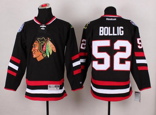 Blackhawks #52 Brandon Bollig Black 2014 Stadium Series Stitched NHL Jersey