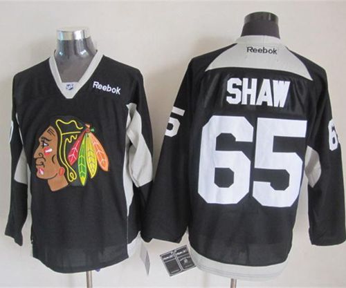 Blackhawks #65 Andrew Shaw Black Practice Stitched NHL Jersey