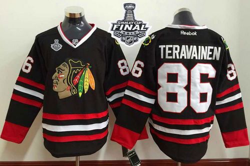 Blackhawks #86 Teuvo Teravainen Black 2015 Stanley Cup Stitched NHL Jersey