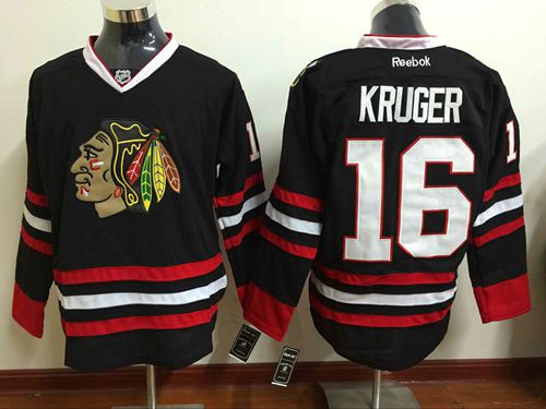 Blackhawks #16 Marcus Kruger Black Stitched NHL Jersey
