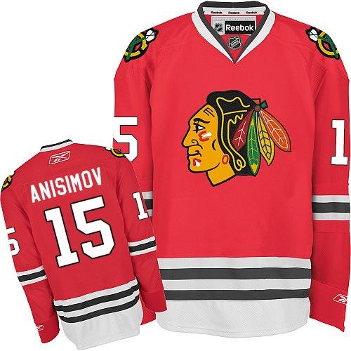 Blackhawks #15 Artem Anisimov Red Stitched NHL Jersey