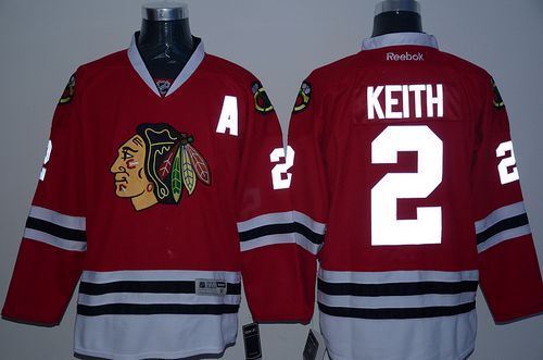 Blackhawks #2 Duncan Keith Red Reflective Version Stitched NHL Jersey