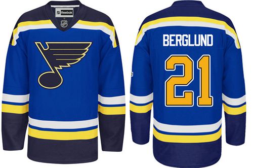 Blues #21 Patrik Berglund Light Blue Home Stitched NHL Jersey
