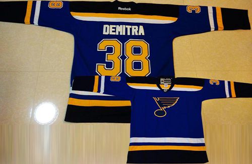 Blues #38 Pavol Demitra Light Blue Home Stitched NHL Jersey