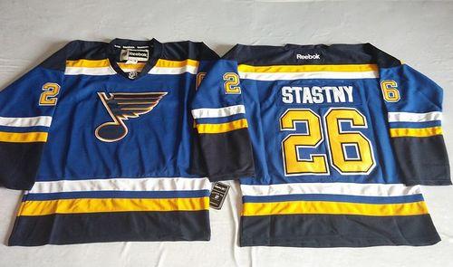 Blues #26 Paul Stastny Light Blue Home Stitched NHL Jersey