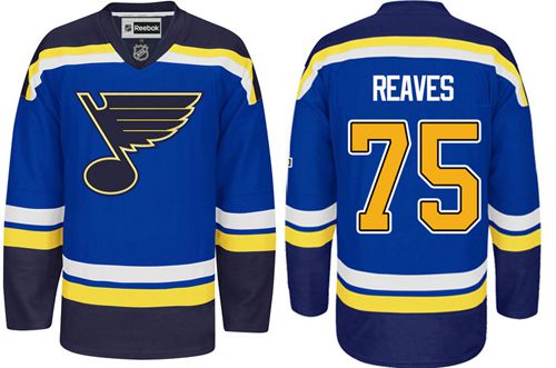 Blues #75 Ryan Reaves Light Blue Home Stitched NHL Jersey