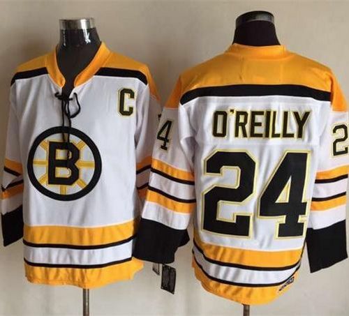 Bruins #24 Terry O'Reilly White CCM Throwback Stitched NHL Jersey