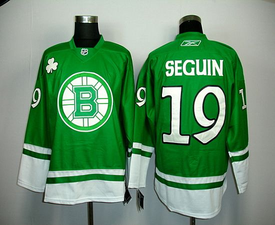 Bruins #19 Tyler Seguin Green St. Patty's Day Stitched NHL Jersey