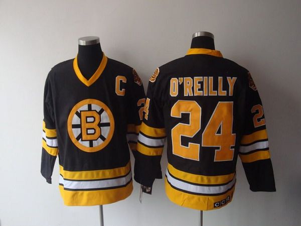 Bruins #24 O'Reilly CCM Throwback Black Stitched NHL Jersey