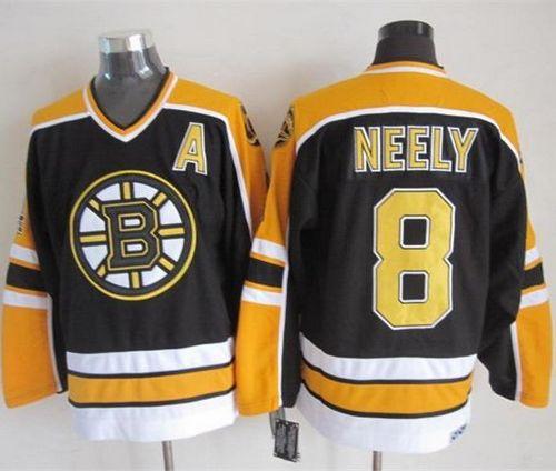 Bruins #8 Cam Neely Black CCM Throwback New Stitched NHL Jersey