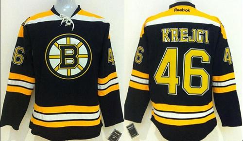 Bruins #46 David Krejci Black Stitched NHL Jersey