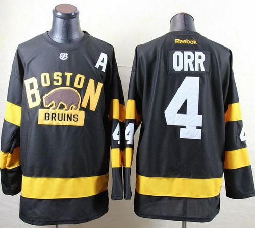 Bruins #4 Bobby Orr Black 2016 Winter Classic Stitched NHL Jersey
