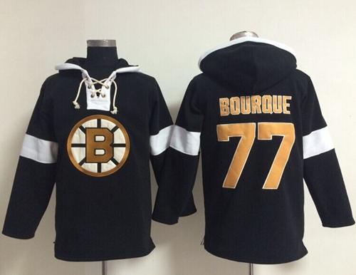 Bruins #77 Ray Bourque Black NHL Pullover Hoodie