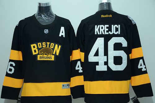 Bruins #46 David Krejci Black 2016 Winter Classic Stitched NHL Jersey