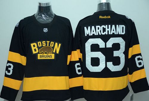 Bruins #63 Brad Marchand Black 2016 Winter Classic Stitched NHL Jersey