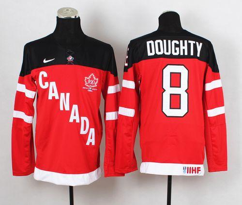 Olympic CA. #8 Drew Doughty Red 100th Anniversary Stitched NHL Jersey
