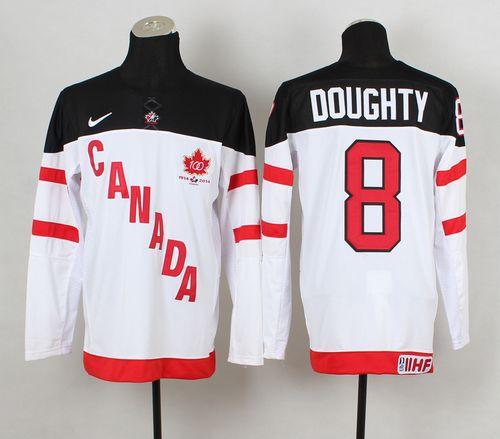 Olympic CA. #8 Drew Doughty White 100th Anniversary Stitched NHL Jersey