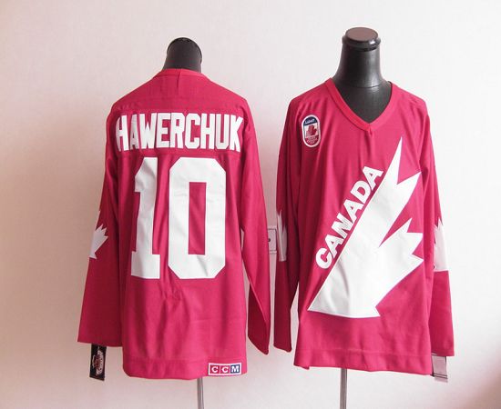 Olympic 1991 CA. #10 Dale Hawerchuk Red CCM Throwback Stitched NHL Jersey