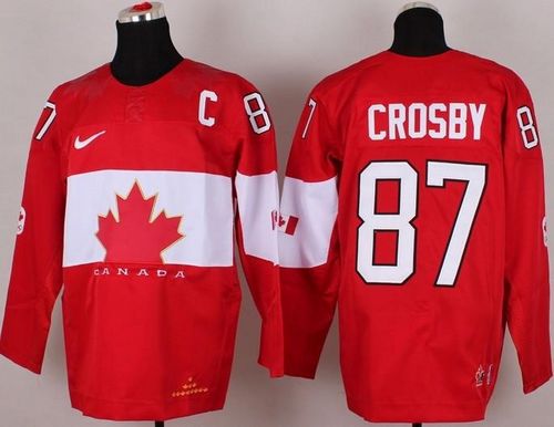 Olympic 2014 CA. #87 Sidney Crosby Red Stitched NHL Jersey