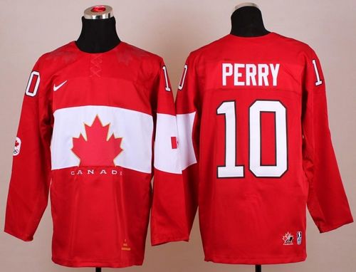 Olympic 2014 CA. #10 Corey Perry Red Stitched NHL Jersey