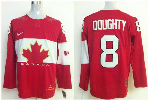 Olympic 2014 CA. #8 Drew Doughty Red Stitched NHL Jersey